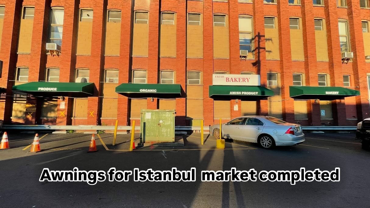 Commercial awnings installed for Istanbul Market